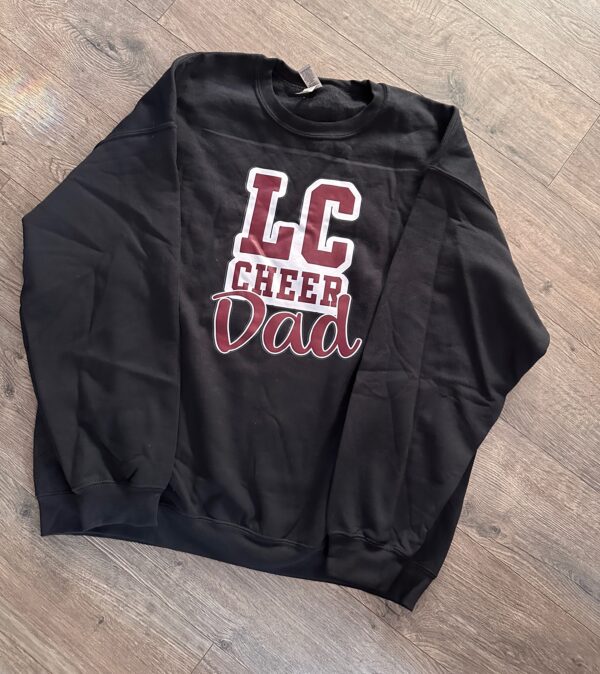 LC Cheer Dad Crewneck - Black|XL