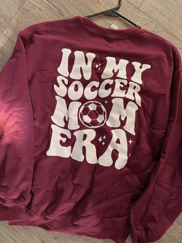 Soccer Mom Era Crewneck - Maroon|Medium - Image 2